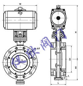 D643H氣動(dòng)多層次硬密封法蘭蝶閥