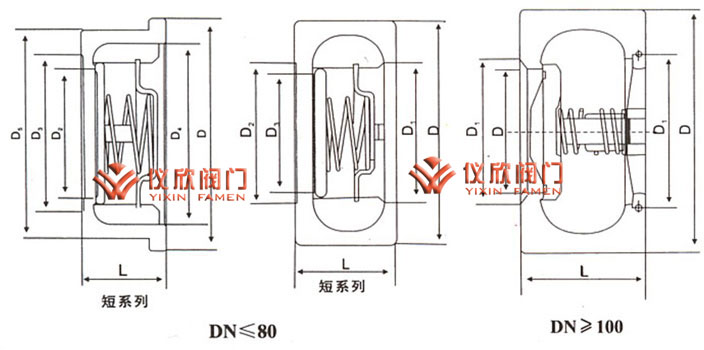 對(duì)夾升降式止回閥